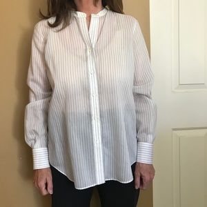 Striped long sleeve button down